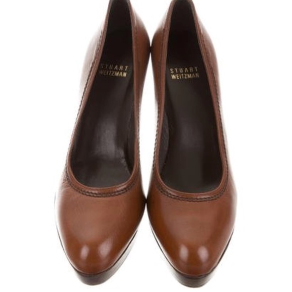 NEVER WORN brown Stuart Weitzman pumps - Picture 1 of 6